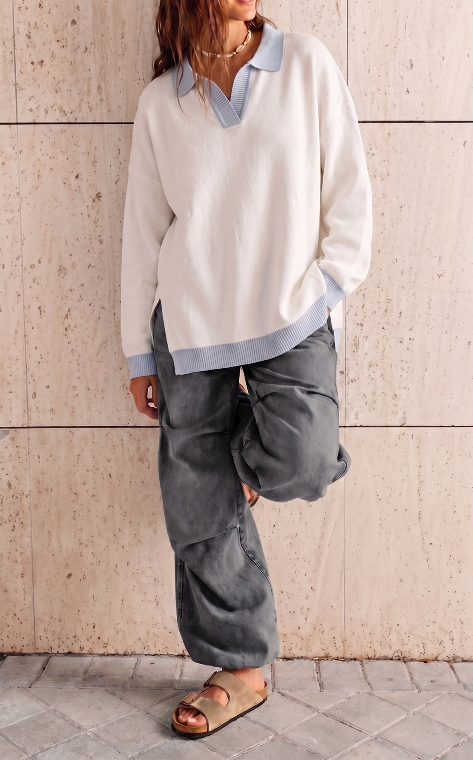 Knit Polo Long Sleeve